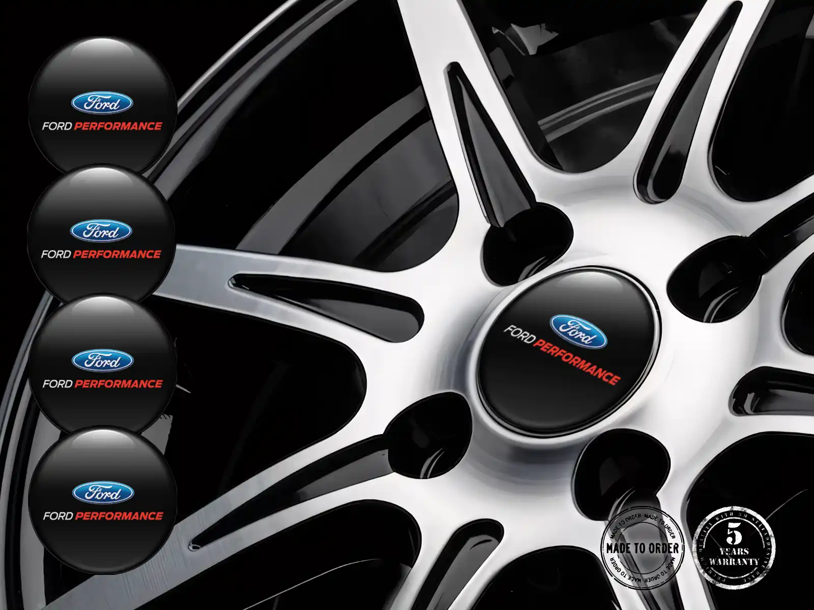 Ford Pegatinas Epoxi Bombadas Calcomanías de Aro Resina